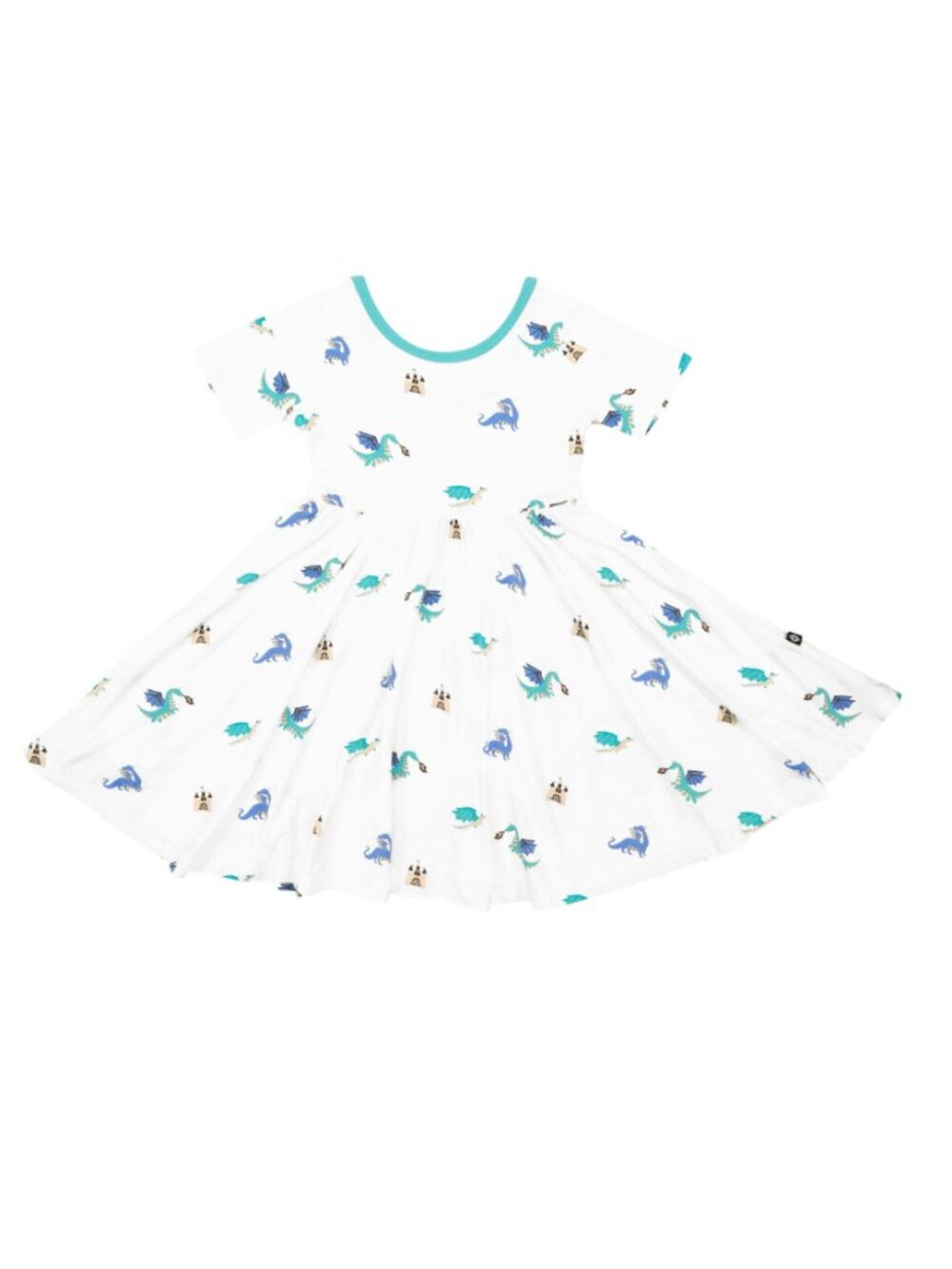 NWT Kyte Baby Short Sleeve Twirl Dress in Dragon Size 3T